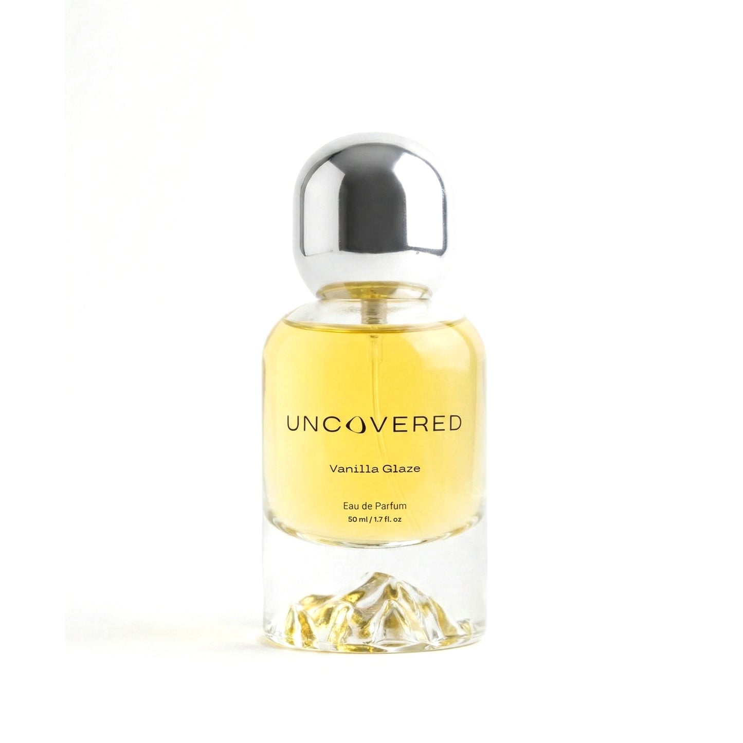 Perfume bottle labeled 'Uncovered Vanille Glace' on a white background